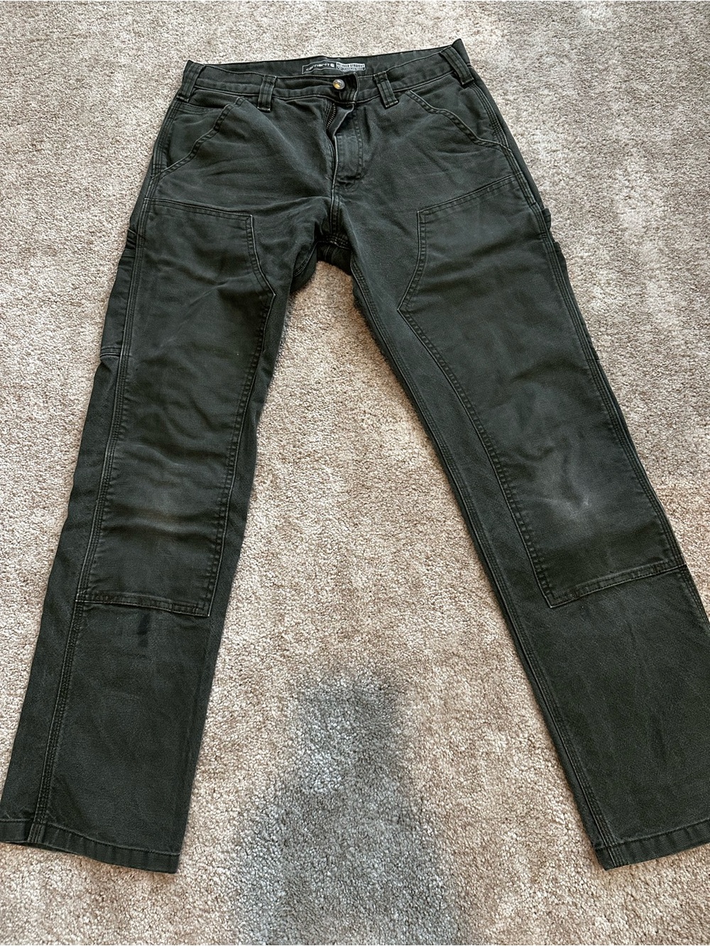 Carhartt Olive Green Cargo Work Pants